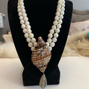 **RARE** HEIDI DAUS SEASHELL NECKLACE SWAROVSKI CRYSTALS